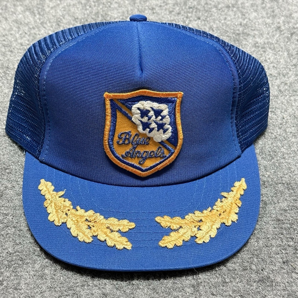 Designer Award Cap Trucker Hat Men M/L Blue Angels Navy Snapback Scrambled Eggs